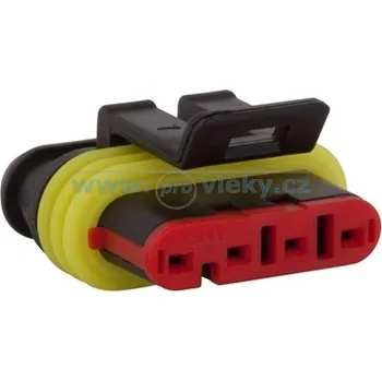Elektrický konektor WAS AMP Super-seal konektor – 4-póly (vidlice)