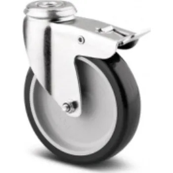 Dvoukolový ruční vozík Přístrojové kolečko PKP 100,otočné s brzdou,středový šroub