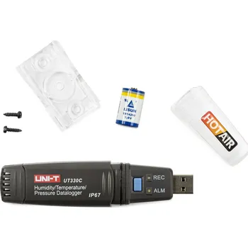 Datalogger UNI-T UT330C pro měření teploty a vlhkosti a tlaku s USB a IP67