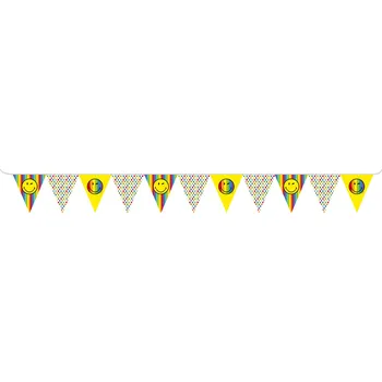 Party dekorace Smiley World vlajka papírová 330 cm x 15 cm Amscan 9906565