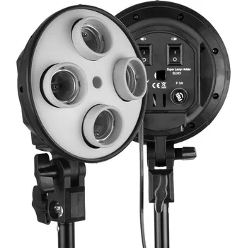 Sestava studiového vybavení Keramická foto lampa pro 4 úsporné žárovky se stativem 803G