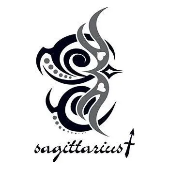Odstranitelné tetování Ozdobný motiv znamení Střelec - dočasné tetování