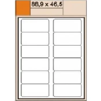Speciální papír Samolepící etikety S+K label PRINT 88,9 x 46,5mm bílé A4/100 archů