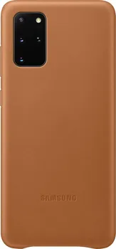 Pouzdro na mobilní telefon Samsung Leather Cover pro Galaxy S20+ hnědé