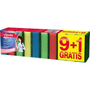 Houbička VILEDA Kuchyňská houba RAINBOW 10 ks