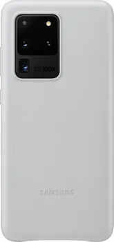 Pouzdro na mobilní telefon Samsung Leather Cover pro Galaxy S20 Ultra Light Gray