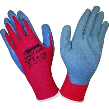 Pracovní rukavice Lobster Grety červené/šedé 8