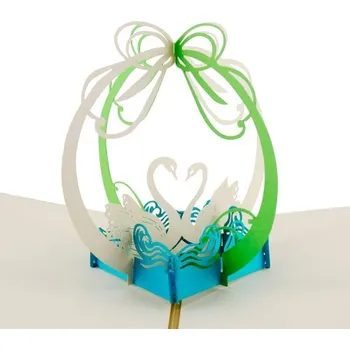 3D přání - Zamilované labutě