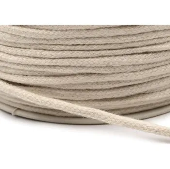 Příze Oděvní šňůra, knot, 100% bavlna, 2mm, přírodní bílá, galanterie, metráž