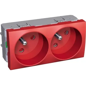 vypínač a zásuvka Altira zásuvka dvojitá červená