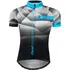 cyklistický dres Force Best s krátkým rukávem šedý/modrý/černý