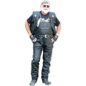 kalhoty KP-1L lacláče kožené barva: černá, Velikost: 52