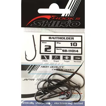 Rybářský háček SHIRO - Háčky Baitholler s očkem - 10ks - vel.4