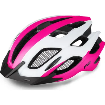 Cyklistická přilba Cyklistická helma R2 Tour ATH13E M Bílá-růžová-černá lesklá 2018