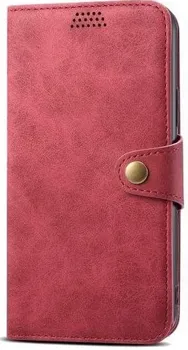 Pouzdro na mobilní telefon Lenuo Leather pro Samsung Galaxy J6+ červené
