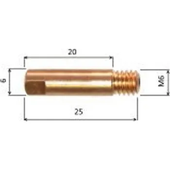 Příslušenství ke svářečce Abicor Binzel Proudová špička M6/6/25, E-Cu pro AL 0,8mm