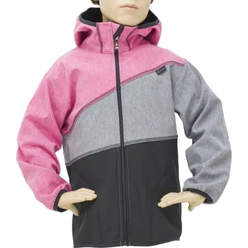Dívčí bunda Bunda softshell Fantom BUN 0701 trojbarevná - černo šedý melír růžový melír 2023 Velikost: 110