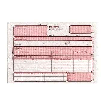 Tiskopis R-Příjmový pokladní doklad s DPH nečíslovaný 050170