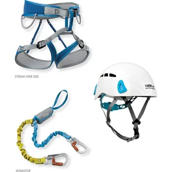 Via ferrata Rock Empire Ferrata Streak Set + přilba bílá - bílá