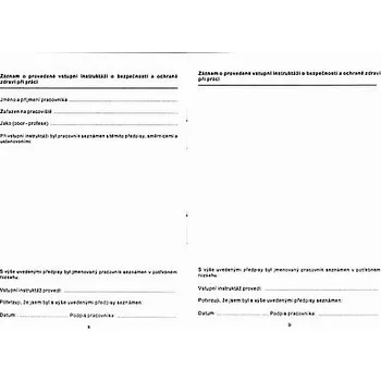 Tiskopis Zápisník bezpečnosti práce A6 091200
