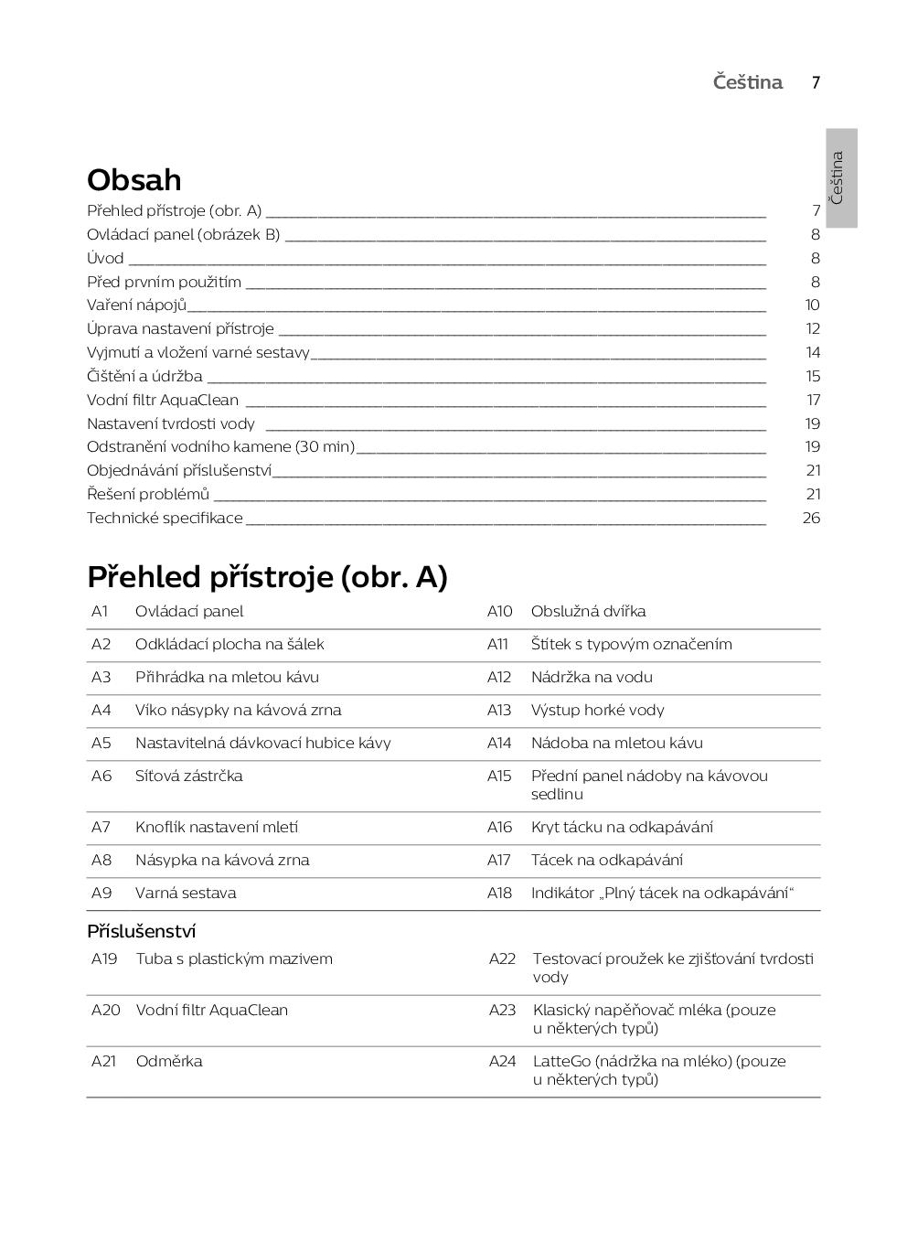 Manuál k produktu Philips Series 3200 LatteGo EP3246/70 Zbozi.cz