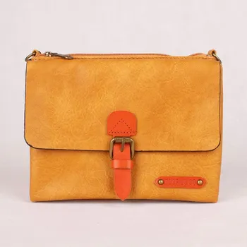 Kabelka Dvousekční malá hořčicová crossbody kabelka FLORA&CO H6768