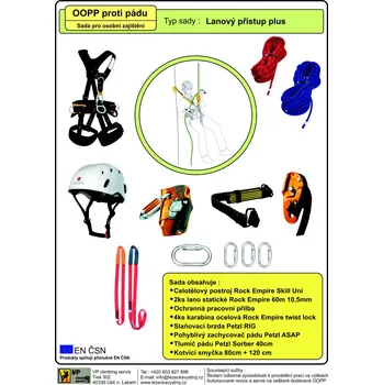Úvazek Set OOPP - lanový přístup plus Rock Empire Galeos work žlutá