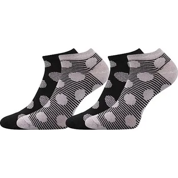 Dámské ponožky DUO 02 dámské vzorované ponožky Boma 35-38 černá