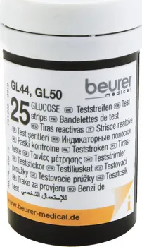 Testovací proužek do glukometru Beurer Testovací proužky na glukometr GL44/GL50 2 x 25 ks