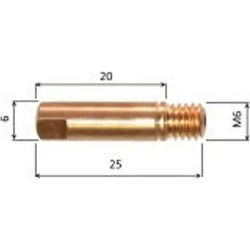 Příslušenství ke svářečce Abicor Binzel Proudová špička M6/6/25, CuCrZr 0,8mm