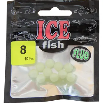 Umělá nástraha ICE fish - Fruoro korálky vel. 4 - 20ks