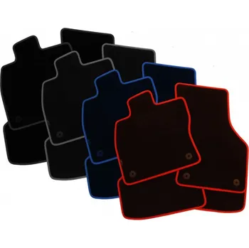 autokoberec Petex Textilní autokoberce Škoda Octavia II. 2008-2013 (kulatá fixace, šedý lem)