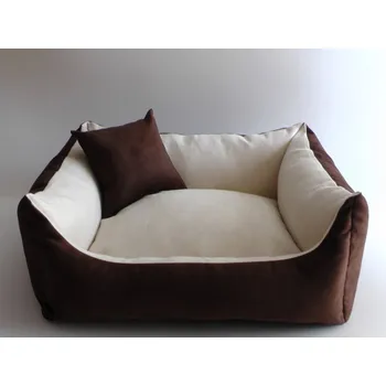 Pelíšek pro psa DELUXE Pelíšek pro psa - tmavě hnědá / ecru / tmavě hnědá