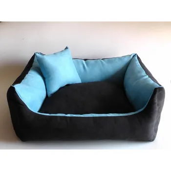 Pelíšek pro psa DELUXE Pelíšek pro psa - černá / černá / tyrkysová