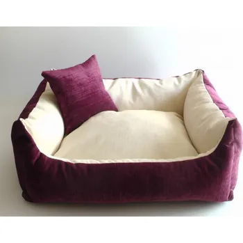 Pelíšek pro psa DELUXE Pelíšek pro psa - švestka / ecru / švestka