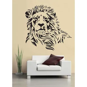 Samolepící dekorace Samolepka na zeď Lev hlava (dekorace na zeď)