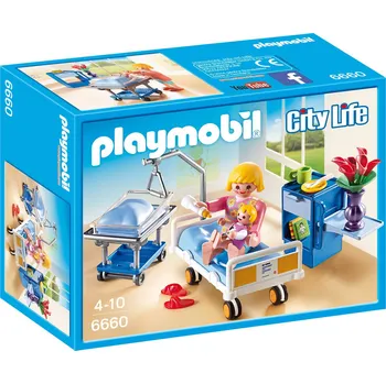 Stavebnice Playmobil Playmobil 6660 Nemocniční pokoj s dětskou postýlkou