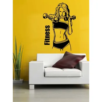 Samolepící dekorace Samolepka na zeď Žena fitness (dekorace na zeď)