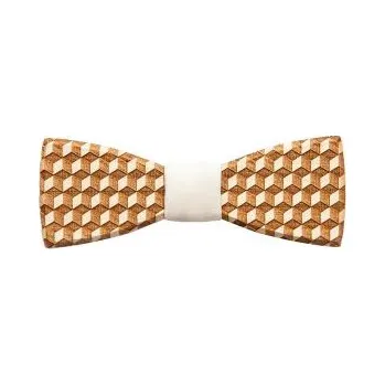 Motýlek Dřevěný motýlek Cubo, pánský s doživotní zárukou a možnosti výměny či vrácení do 30 dnů zdarma - MBT119