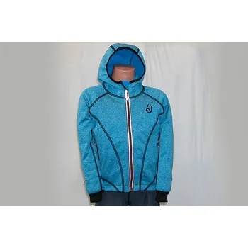 O.K. SPORT Dětská bunda SPIRIT volnějšího střihu s kapucí (melír) Barva: Modrá, Velikost: 158