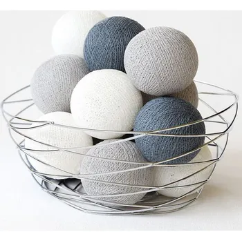 Vánoční dekorace Dekorační světelný řetěz Cotton Balls - 20 kuliček