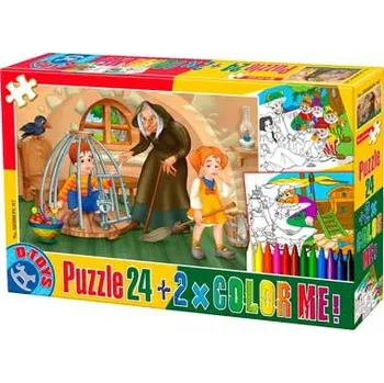 Puzzle Puzzle Color me! Perníková Chaloupka 24 dílků + 2x omalovánky
