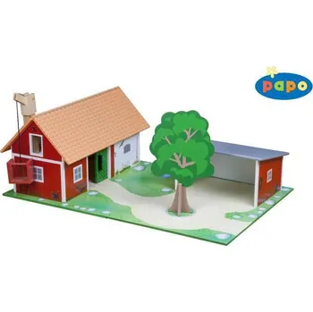Dřevěná hračka PAPO Farma s domky