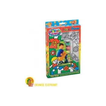 Rám na obraz Vitrážové barvy + vitráž - fotorámeček "Fotbal"