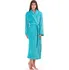 Dámský župan Vestis Lilly azurový dlouhý se šálovým límcem, XXL