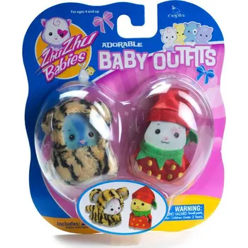 Hra na obchod Obleček pro miminko, 2ks tygřík a jahůdka