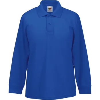 Chlapecké tričko Fruit of the Loom Dětská polokošile Fruit of the Loom s dlouhými rukávy Královská modrá 116 (5-6)