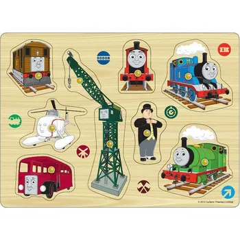 Dřevěná hračka Vkládací puzzle s Tomášem 9 ks