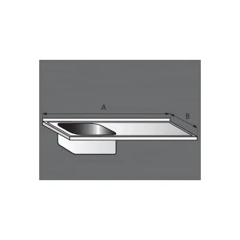 Nerezový dřez Nerezová pracovní deska prolisovaná s lemem 1x dřez