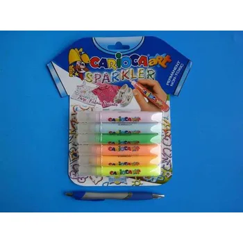 Speciální výtvarná barva JISKŘIVÉ BARVY NA TEXTIL V SADĚ 6 KS